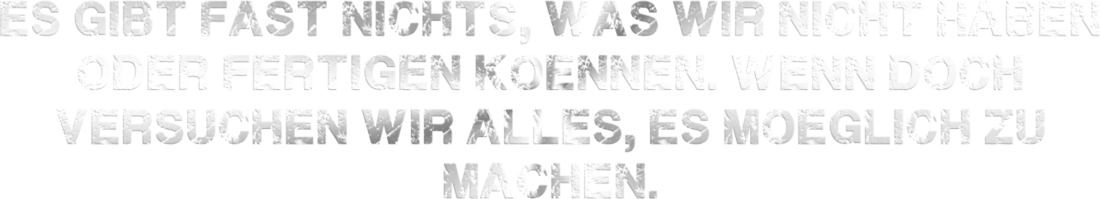 Es gibt fast nichts... Es gibt fast nichts...